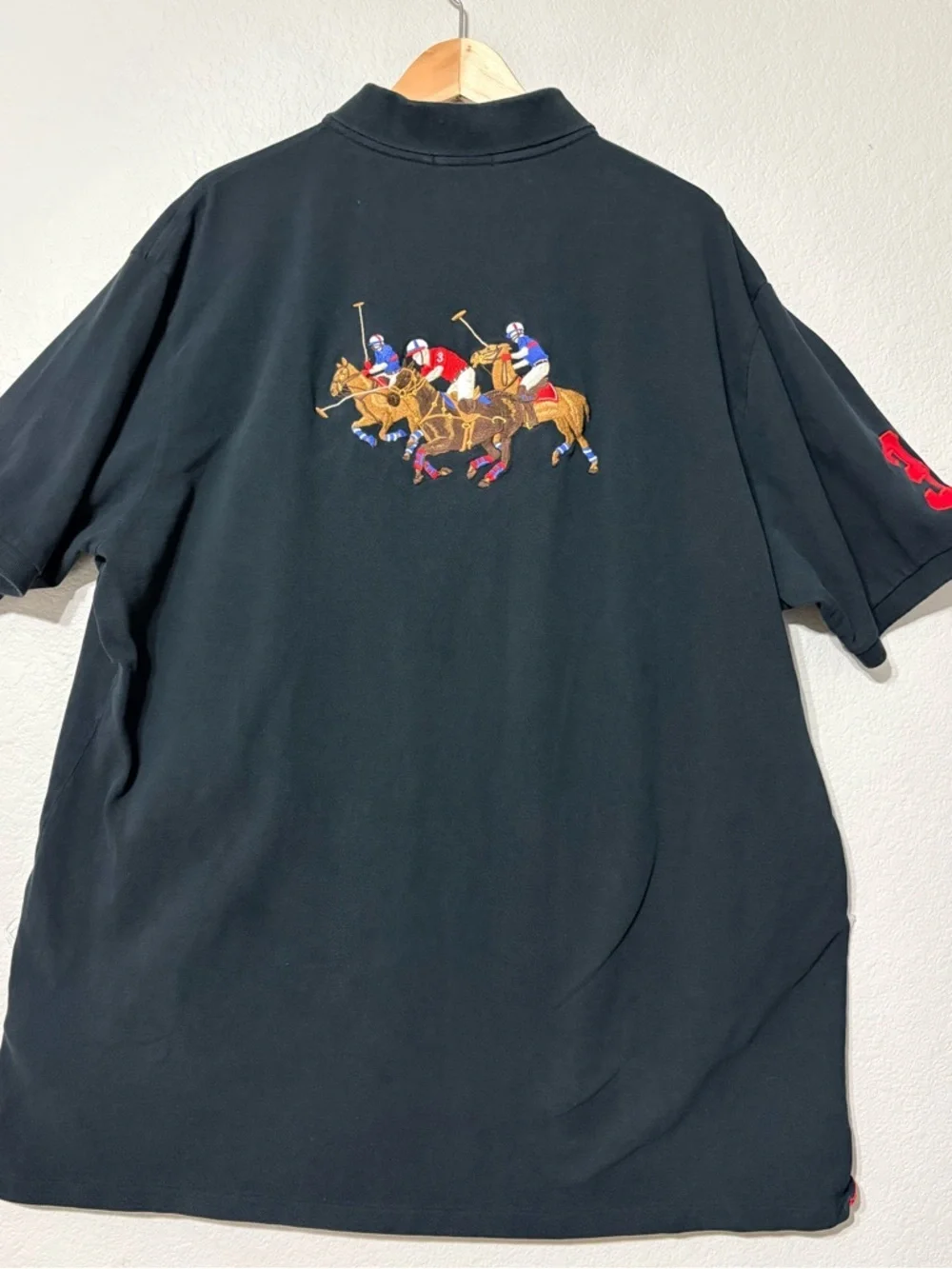 Polo Ralph Lauren International Challenge Cup 3 Pony Embroidered Polo Shirt 3XLT